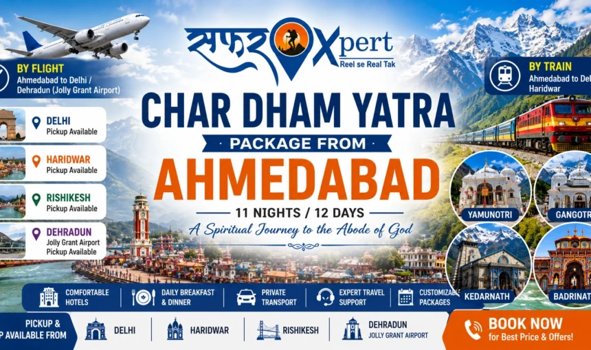 Char Dham Yatra Package from Ahmedabad with pickup from Delhi, Haridwar, Rishikesh and Dehradun Airport