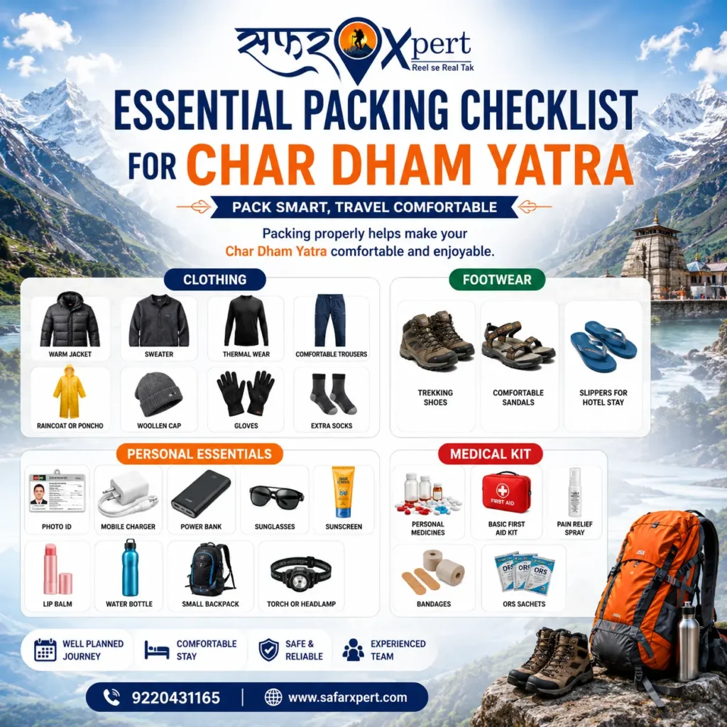 Essential Packing Checklist For Char Dham Yatra