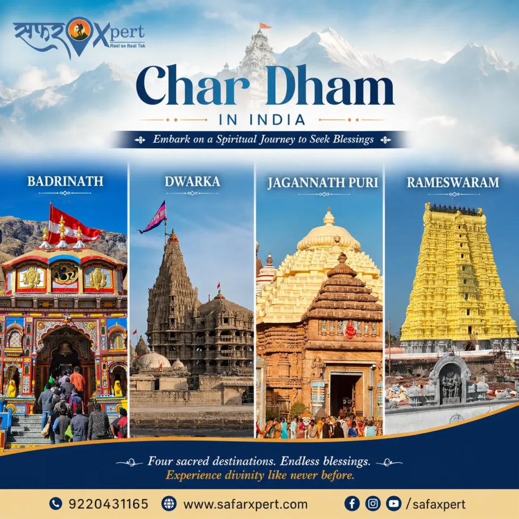 Char Dham Names in India With Places and States