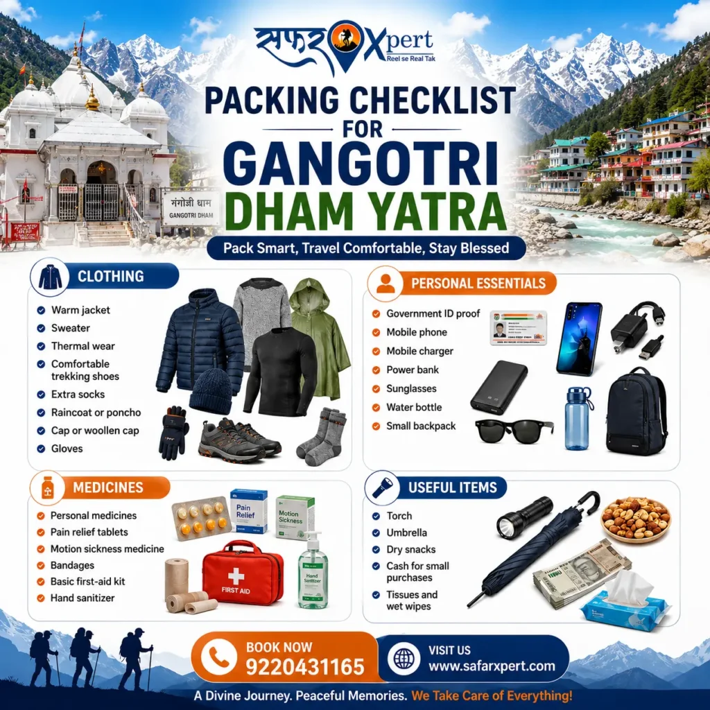 Gangotri Dham Yatra Packing Checklist