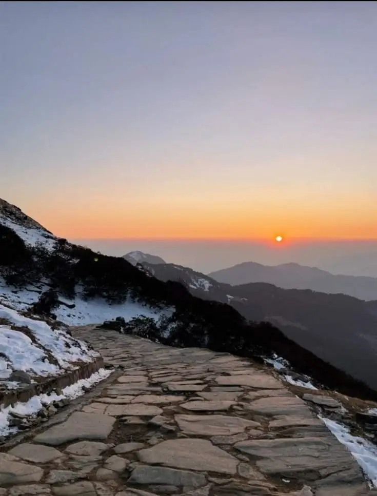 Sunset at Chandrashila Summit, Uttarakhand