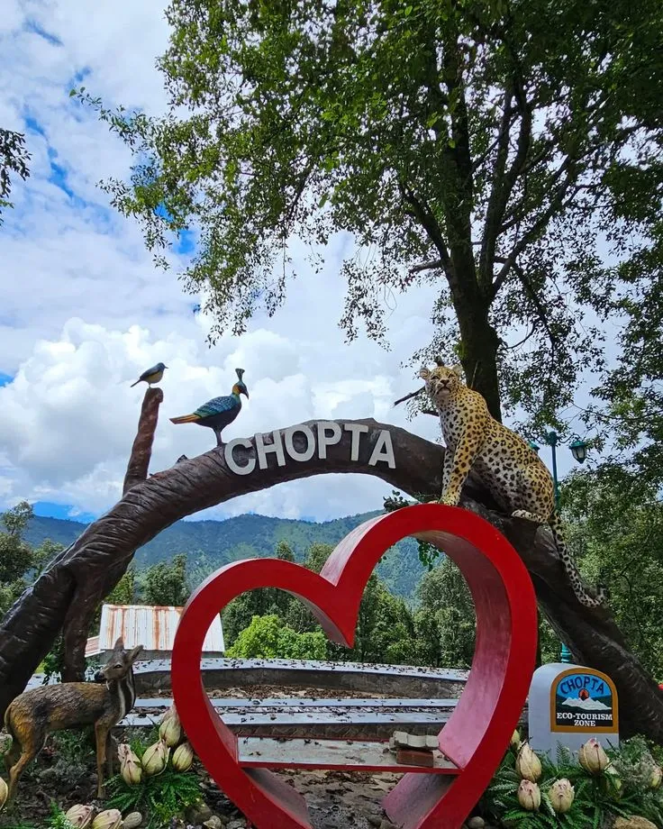 Chopta Uttarakhand Surrounded by Himalayan Mountains
