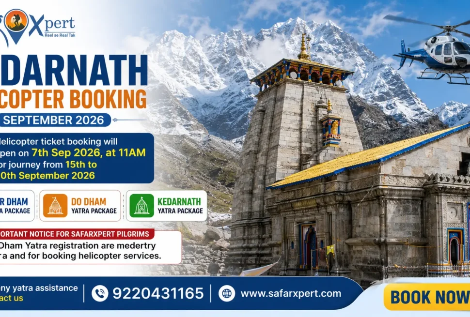 Kedarnath Helicopter Booking 2026 for September Yatra