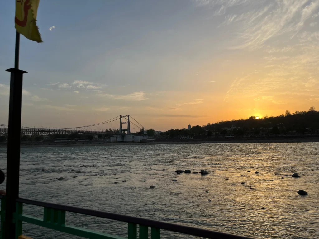 Sunrise over the Ganga in Rishikesh