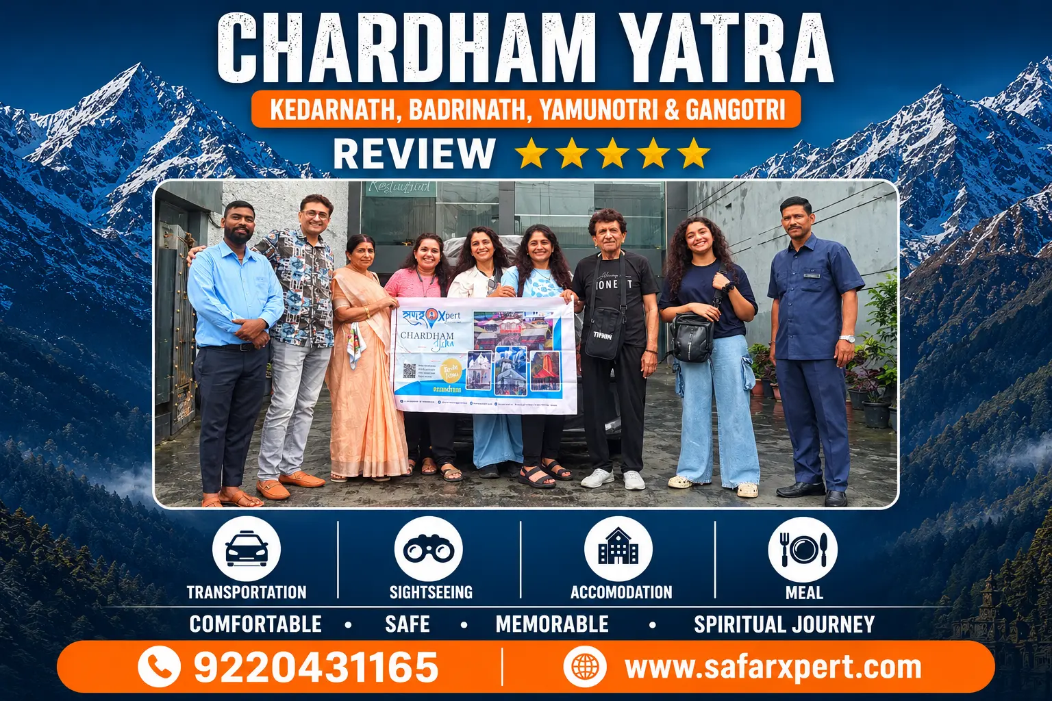 Tungnath Temple and Chandrashila trek during a Char Dham Yatra family tour with Safarxpert.