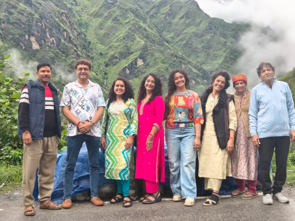 Family enjoying a memorable Char Dham Yatra from Rajkot, Gujarat, with Safarxpert.