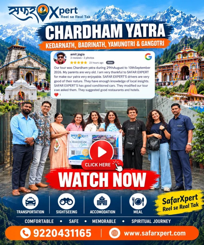 Guests from Rajkot enjoying their Char Dham Yatra experience in Uttarakhand with Safarxpert.